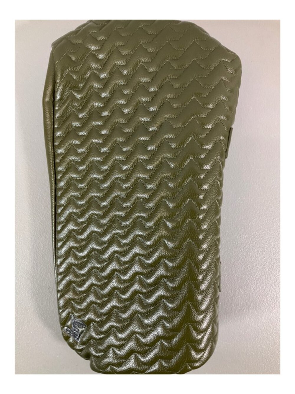 Lug Tempo VL Quilted Tote - Vegan Faux Leather, Olive, Unisex with Floral Lining - Picture 3 of 8